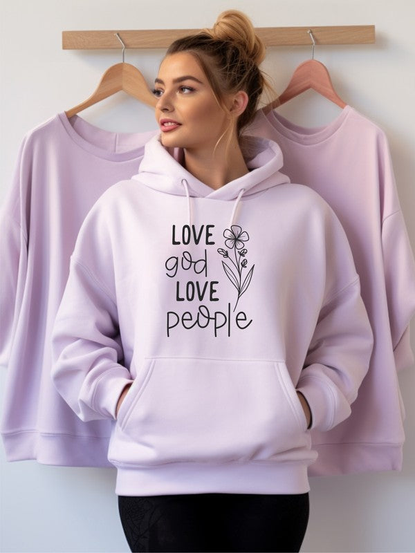 Love God Love People Softest Ever Graphic Hoodie