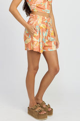 Clay Smocked Waist Floral Shorts