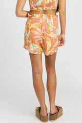 Clay Smocked Waist Floral Shorts