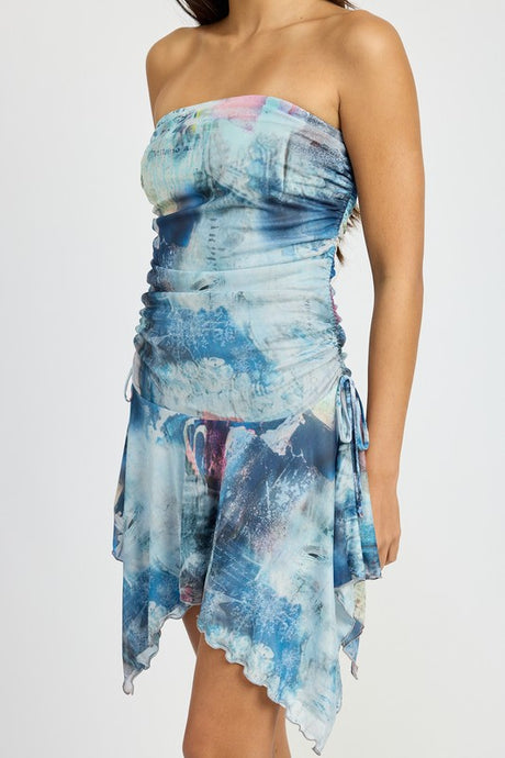 Tie Dye Sharkbite Tube Dress