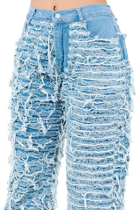Blue Multi Style Denim Pants