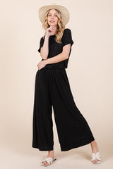 Wide Leg Jumpsuit with Side Pockets