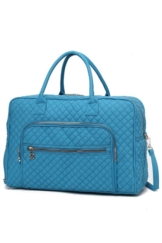 MKF Collection Jayla Solid Quilted Duffle Bag