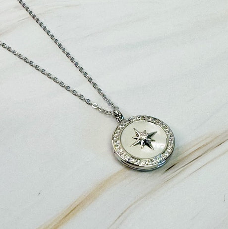 Shine Compass Open Locket Pendant Necklace