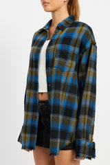 Acid Wash Flannel Shirt