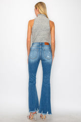 Super Stretch High Rise Denim Flare Jeans