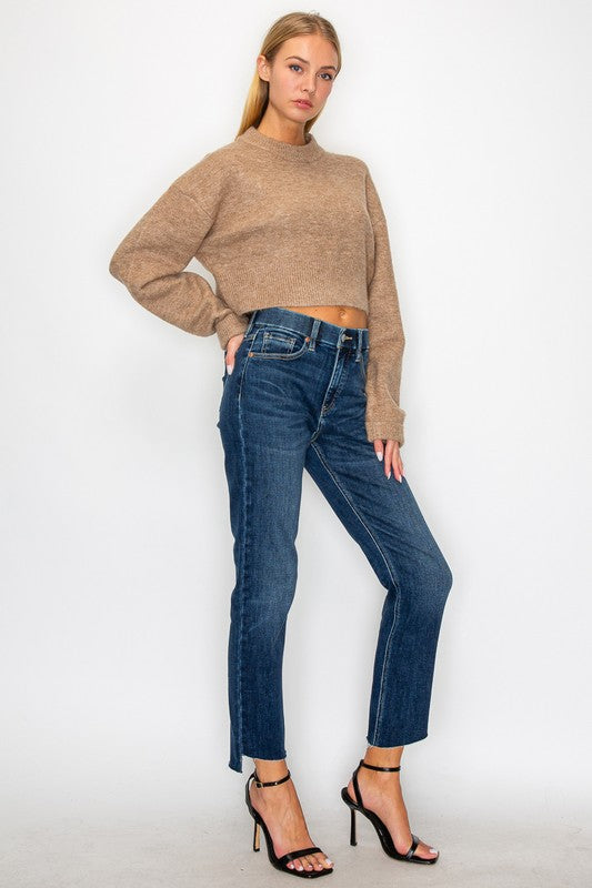 Tummy Control High Rise Straight Jeans