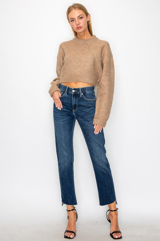 Tummy Control High Rise Straight Jeans