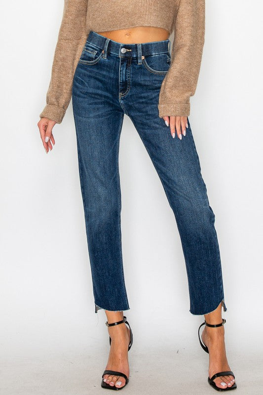 Tummy Control High Rise Straight Jeans