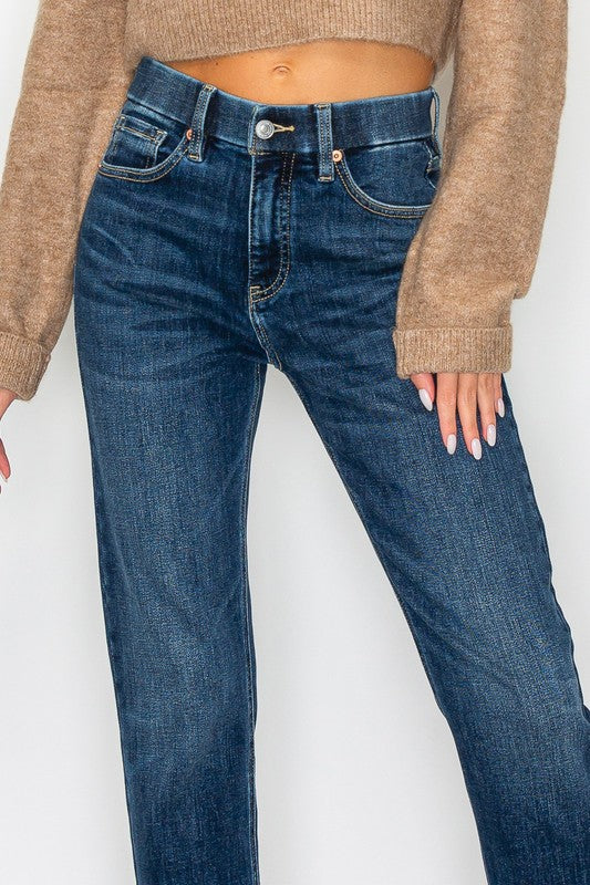 Tummy Control High Rise Straight Jeans