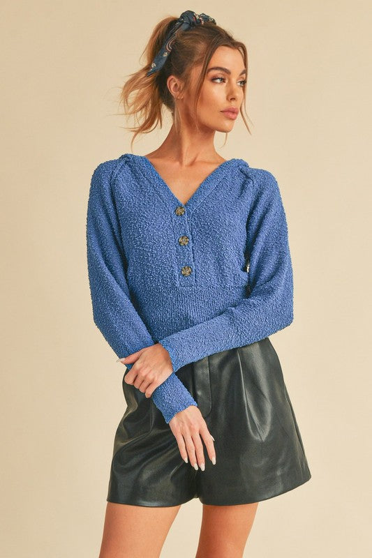 Sona Knit Henley Pullover