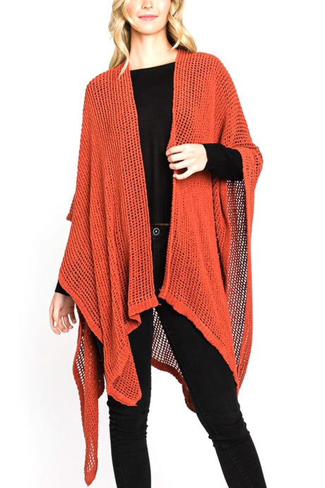 Open Knit All Year Ruana Cardigan