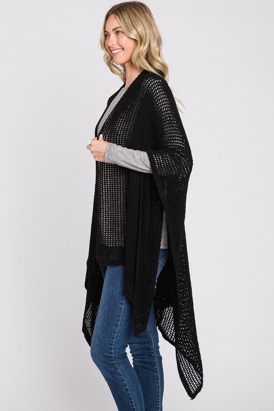 Open Knit All Year Ruana Cardigan