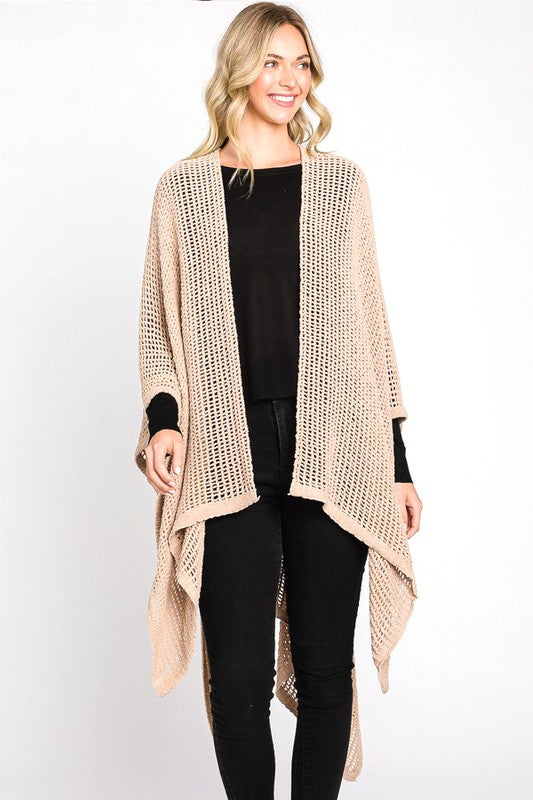 Open Knit All Year Ruana Cardigan