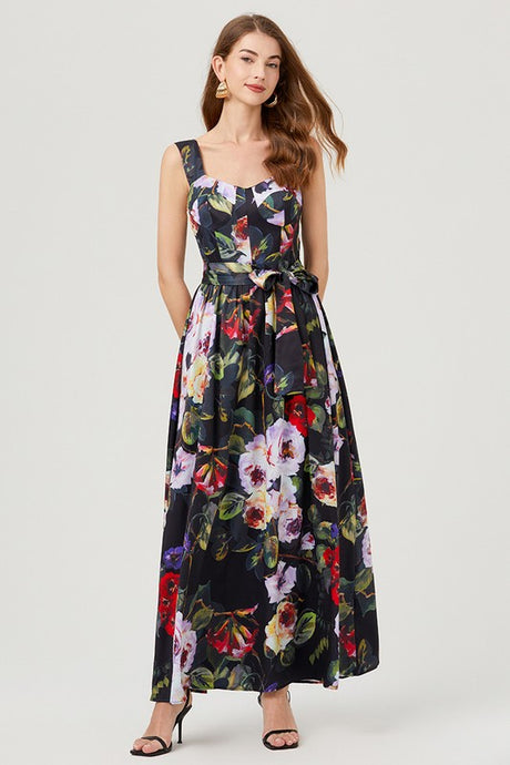 Multi Floral Long Maxi Dress