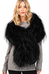 Faux Fur Iconic Pull Through Shawl