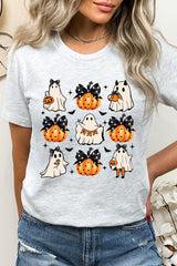 Cute Ghost Fall Pumpkin Halloween Graphic Tee