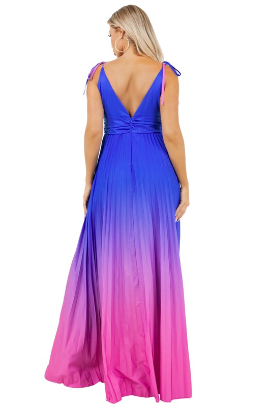 Sleeveless Deep-V Sun Style Maxi Dress