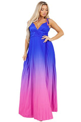 Sleeveless Deep-V Sun Style Maxi Dress