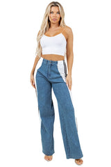 WOMEN FASHION CASUAL STYLE DENIM PANTS