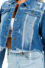 Cropped Trucker Denim Jacket