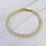 Marquise Cut Sparkle Tennis Bracelet