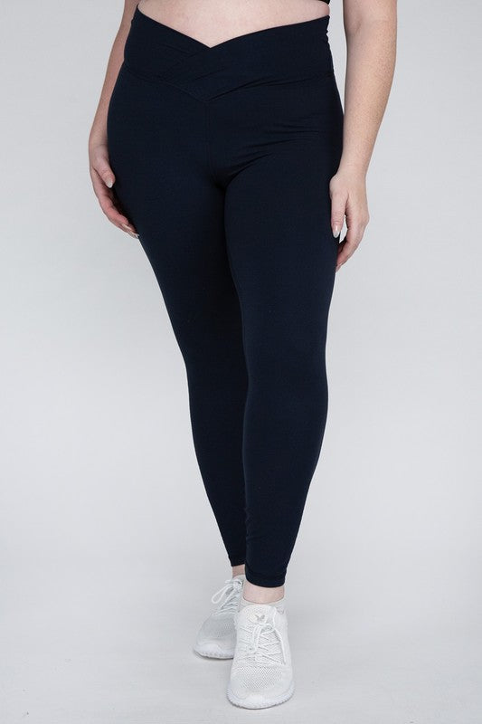 Plus Size V-Waist Full Length Leggings king-general-store-5710.myshopify.com