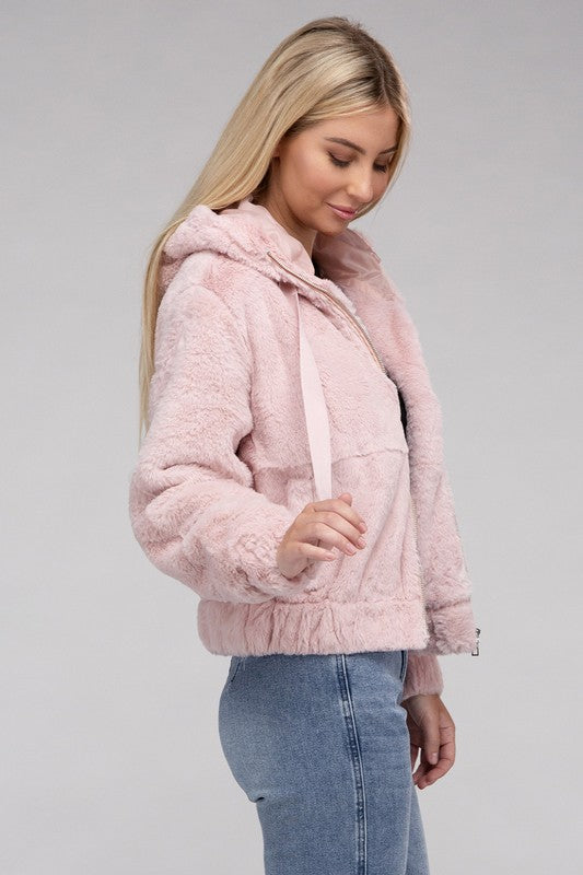 Fluffy Zip-Up Teddy Hoodie king-general-store-5710.myshopify.com