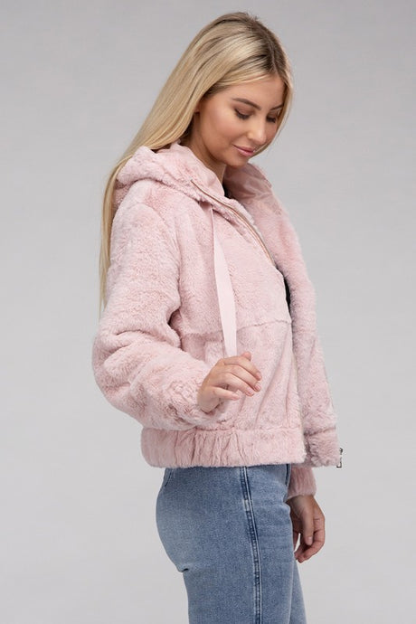 Fluffy Zip-Up Teddy Hoodie king-general-store-5710.myshopify.com