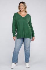 Plus Garment Dyed Front Seam Sweater king-general-store-5710.myshopify.com