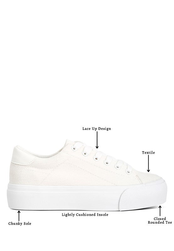 Hyra Solid Flatform Canvas Sneakers king-general-store-5710.myshopify.com