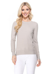 Crew Neck Long Sleeve Light Basic Casual Knit Top king-general-store-5710.myshopify.com