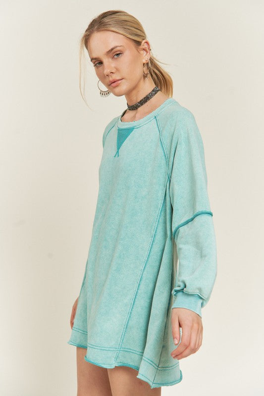 COLORWASH TUNIC SWEATSHIRT king-general-store-5710.myshopify.com