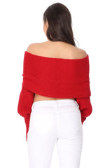 Off Shoulder Wrap Bolero Sweater king-general-store-5710.myshopify.com