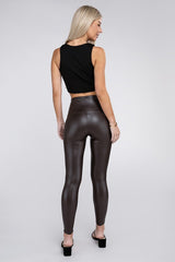 High Rise Fitted Faux Leather Leggings king-general-store-5710.myshopify.com