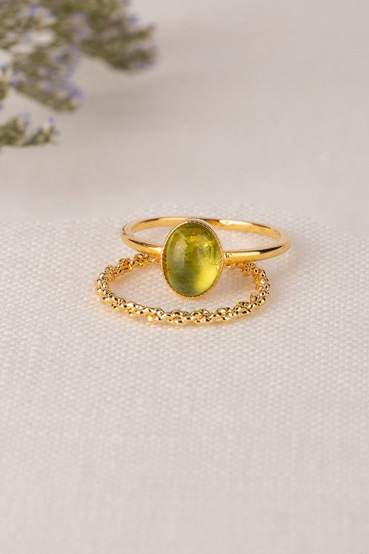 Natural Stone Ring Set king-general-store-5710.myshopify.com