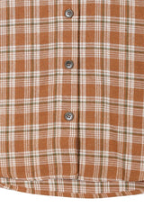 Autumn Beige Long Sleeve Plaid Shirt