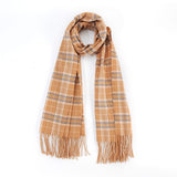 Striped Plaid Silk Scarf king-general-store-5710.myshopify.com