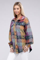 Loose Fit Buttoned Down Check Shirt Jacket king-general-store-5710.myshopify.com