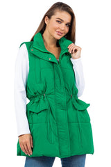 Green Puffer Vest Jacket king-general-store-5710.myshopify.com