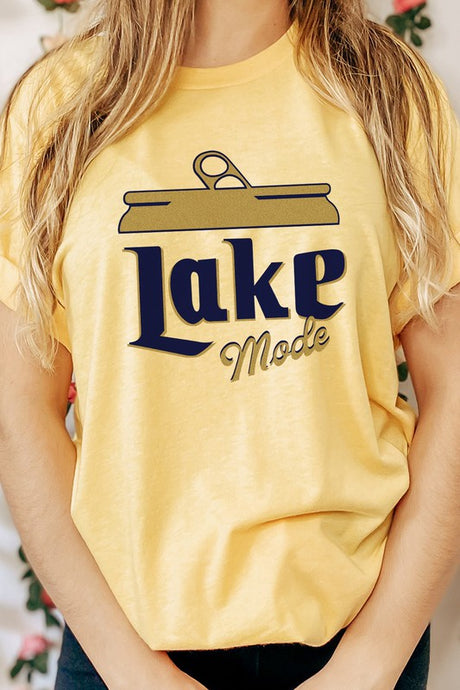 Lake Mode Beer Can Summer Vacation Graphic Tee king-general-store-5710.myshopify.com