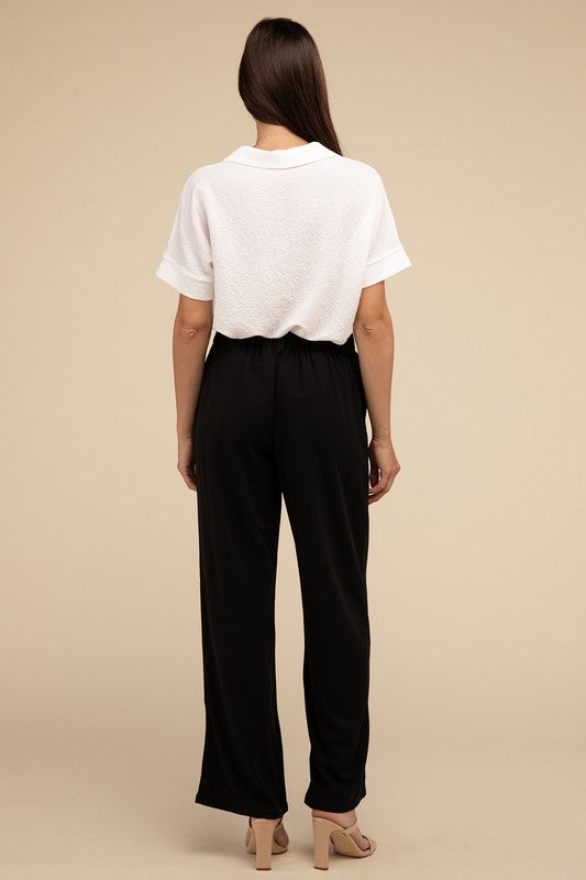 Casual Waffle Trouser Pants