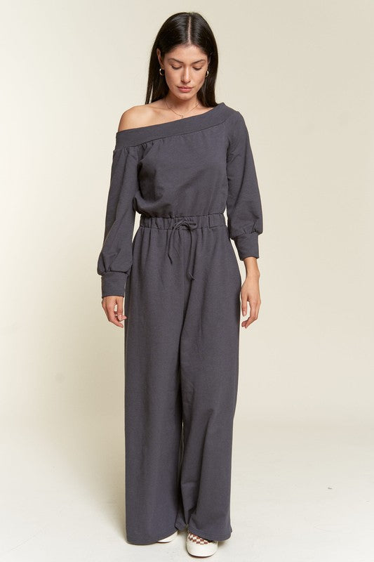 ONE SHOULDER TERRY JUMPSUIT king-general-store-5710.myshopify.com