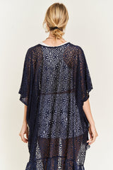 Lace Oversize Ruffle Kimono