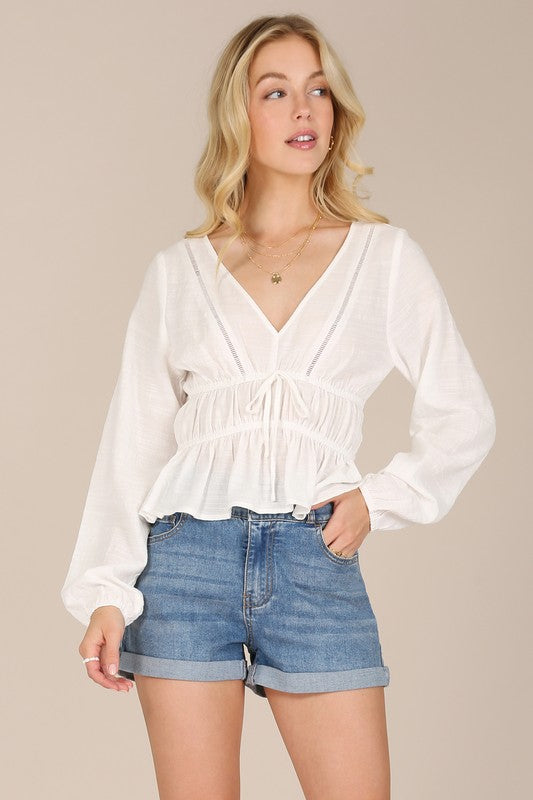 Ivory Sheer Lace Top king-general-store-5710.myshopify.com