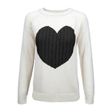 Love Heart Jacquard Round Neck Pullover Sweater king-general-store-5710.myshopify.com