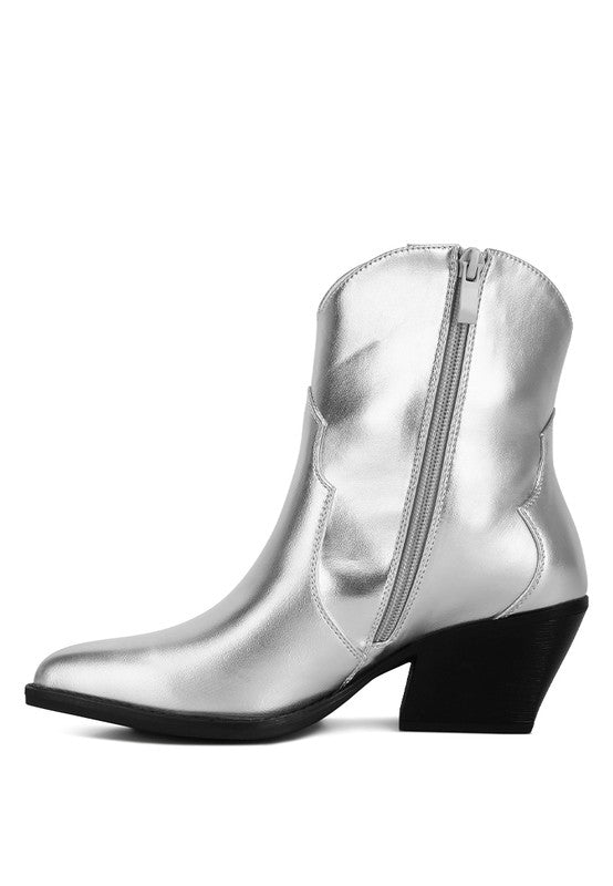 Wales Metallic Faux Leather Bootie king-general-store-5710.myshopify.com