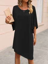 Ivy Lane Round Neck Three-Quarter Sleeve Tee Dress