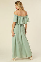 Swiss Dot Off-Shoulder Maxi Dress king-general-store-5710.myshopify.com