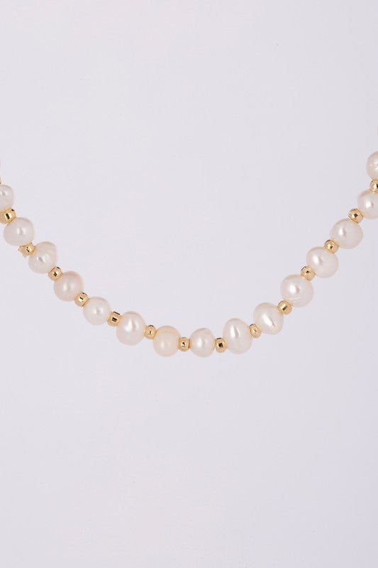 Natural Pearl and Gold Bracelet and Necklace Set king-general-store-5710.myshopify.com